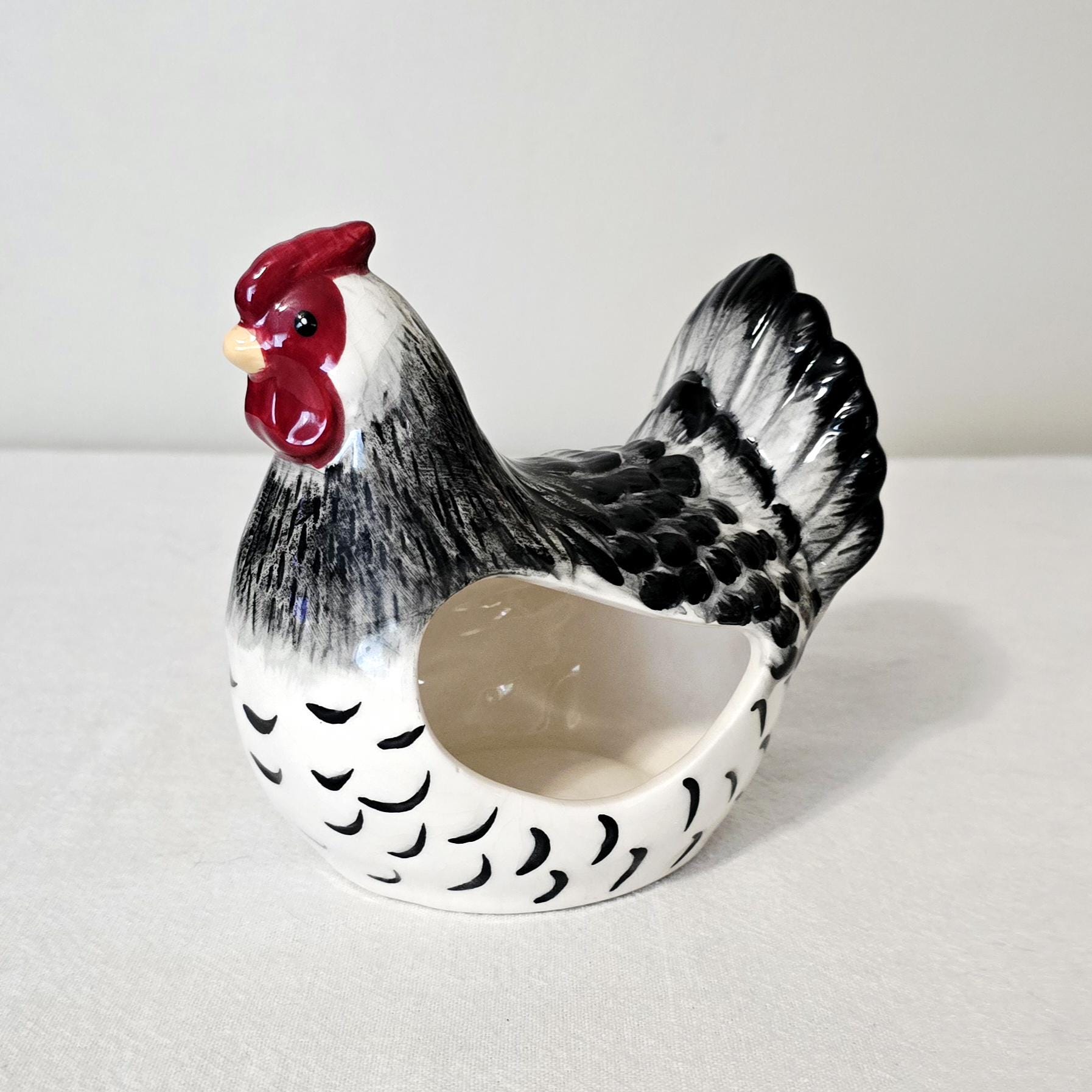 Cracker Barrel Ceramic Rooster Scrubby Sponge Holder, Farmhouse Kitchen Decor