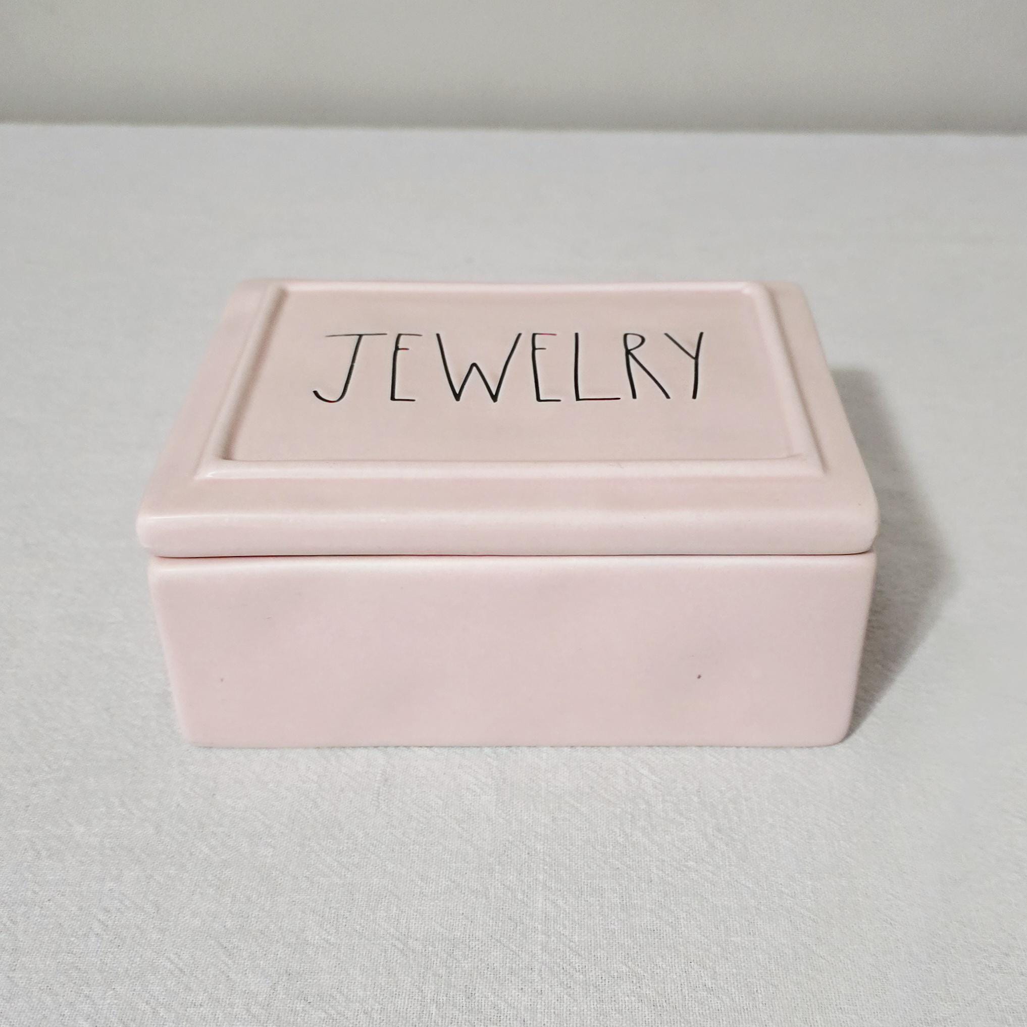 Rae Dunn Pink Ceramic Jewelry Box, Artisan Collection By Magenta