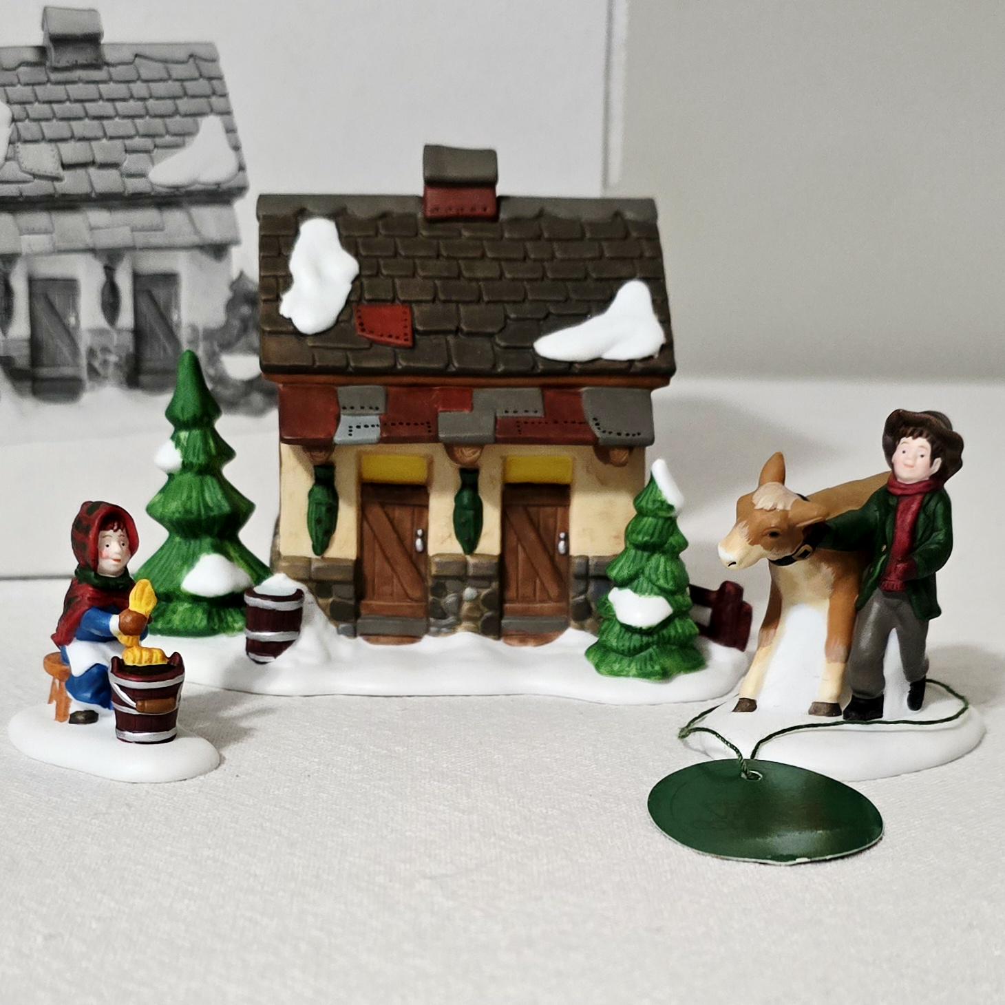 Vintage Dept 56 Tending The New Calves Set Of 3 In Original Box, Heritage Village Collection 58395
